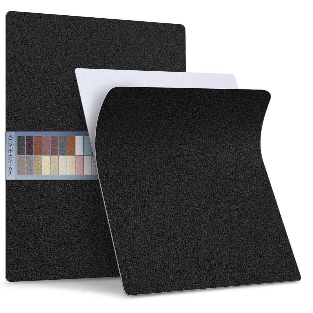 Self-Adhesive Leather Repair Patch, 11" x8.3" Vinyl Leather Repair kit for Furniture, Leather Repair Tape for Car seat, Couch, Furniture Black