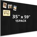 Enayplon Black Felt Board 59" x 36", Large Cork Board for Wall, Felt Wall Tiles 15 Pack, Bulletin Boards for Office, Home, Wall Decor, Pin Boards for Walls