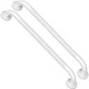 2 Pack 24 Inch Oil Rubbed White Shower Grab Bars w/Anti-Slip knurled Grip, iMomwee Stainless Steel Wall Mount Bathroom Safety Balance Handrail, Handicap Elderly Senior Assist Textured Grab Bar Handle