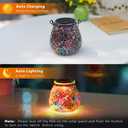 Stargarden 4 Pack Mosaic Solar Lantern ,Outdoor Mosaic Light