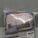 Couch Cushion Covers for Sectional Sofa L Shape Washable Separate Seat Chaise Couch Cover Stretch Sofa Slipcovers with 2 Pcs Pillowcases(2 Seater + 1 Chaise, Dark Grey)