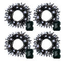 4 Pack Battery Operated Christmas Tree Lights,16.5 Ft String Lights with Auto Timer 8 Modes, 50 LED Wreath String Lights for Indoor Outdoor Xmas Tree Party Decor (Cool White)