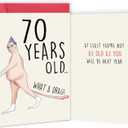 2 x Funny 70th Birthday Card, 70th Birthday Gifts for Men Him Husband Boyfriend Dad Grandpa, Unique 70th Birthday Decorations, Best 70 Year Old Birthday Card Gifts Idea