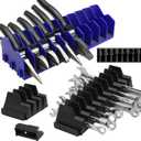 52-Tool Modular Wrench Organizer Wrench Holder, 1-Pack Plier Organizer Rack Set, Wrench Storage Set with Metric SAE Label, Extendable Design,Customizable Wrench Organizer Set for Tool Box