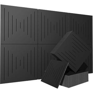 6 Pack Acoustical Wall PanelsTEMGCUAM 60" x 40" Large Art Acoustic Panels, Decorative Acoustic Panels, Sound Absorbing Wall Panels for Home, Office, Recording Studio