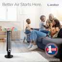 Lasko Oscillating Tower Fan with Remote Control, 3 Quiet Speeds, Timer for Bedroom, Kitchen, Office Use, Black, 36" 2511