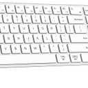 TIETI 2.4G Wireless Bluetooth Keyboard Rechargeable, Stainless Steel Ultra Slim Full Size Keyboard with Numeric Keypad Low Profile Silent Cordless Keyboards for Computer/Mac/Windows White