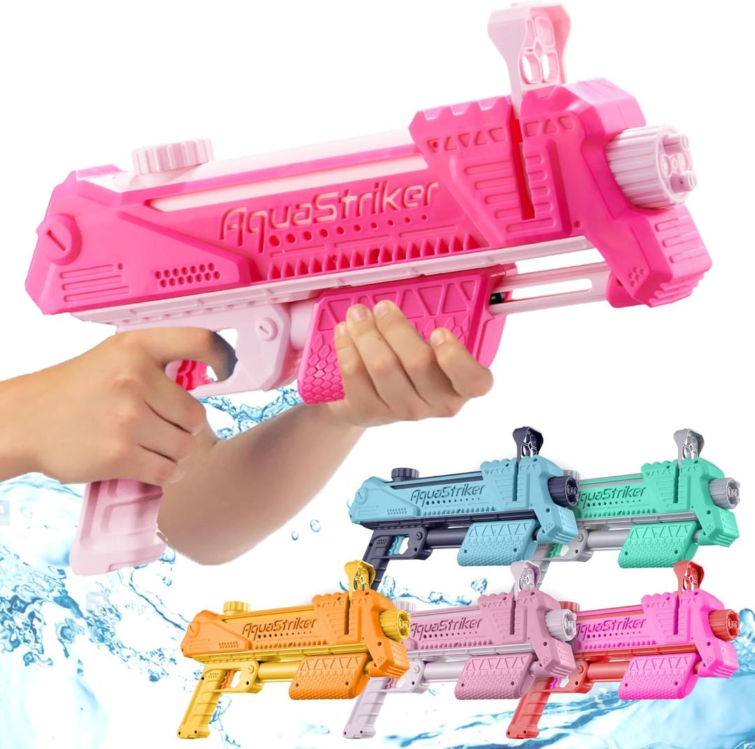 ArtCreativity AquaStriker Squirt Gun (Pink) - Prank Water Gun Gadget with Adjustable Sideways Shooting Action for Practical Jokes - Gag Water Gun for Kids 8-12 with 20' Range