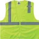 Ergodyne GloWear 8210Z ANSI Economy High Visibility Reflective Safety Vest, Zipper Closure (Large-X-Large, Lime)