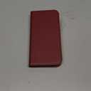 SHIELDON Genuine Leather Case Wallet for iPhone 17 Pro 5G 6.3" | RFID Blocking Credit Card Holder | Magnetic Closure | Folio Cover | Kickstand | TPU Soft Phone Shell 2025 | Wine Red