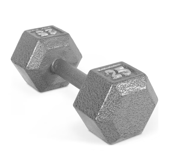 CAP Barbell 25lb Cast Iron Hex Dumbbell, Single