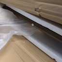 ChooChoo Farmhouse Coffee Table, Wooden Coffee Tables with Thicker Legs, White Coffee Table with Storage for Living Room (40 Inches, Soft White & Brown)