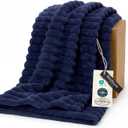 Bedsure GentleSoft Navy Blue Fleece Blanket for Couch - Cozy Soft Blankets for Women, Cute Small Throws for Girls, Navy, 60x80 Inches