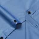 Men's Stretch Wrinkle Free Dress Shirts Formal Wedding Prom Long Sleeve Button Down Shirt (Blue, S)