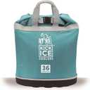 KickIce Dry Bag + Soft Cooler with PVC Free Leakproof Lining + Rolltop Closure for Kayaking, Beach, Rafting, Boating, Hiking, Camping and Fishing, Holds 36 Cans + Ice, 30L, Teal