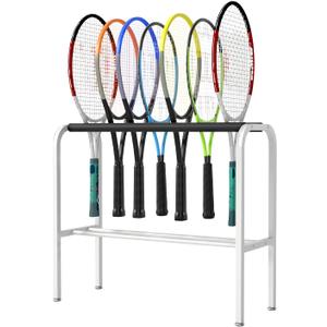 lukar Tennis Racket Holder,Large Tennis Racket Storage Rack with Sponge Protection,Stable Badminton Racket Floor Stand for Training Ground,Garage, Club