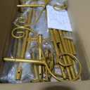 2 Pack 46" H Metal Round Tube Scroll Display Easel, Vintage Gold Decorative Large Adjustable Floor Standing Easel with Chain Support, Perfect for Showcasing Pictures, Artwork, Picture Frame Wedding