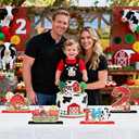 4Pcs Farm Animal 2nd Wooden Table Centerpieces Farm Barnyard Happy 2nd Birthday Table Sign Party Supplies for 2 Years Old Baby Shower Boys Girls Birthday Party Supplies Decor Photo Props Kids