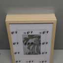 Egofine 11x14 Picture Frames Set of 4, Made of Solid Wood Covered by Plexiglass 5x7 and 8x10 with Mat or 11x14 without Mat, for Table Top Display and Wall Mounting Photo Frame Oak Wood