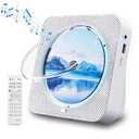 CD Player Portable Bluetooth 5.1 Desktop CD Player with HiFi Sound Speakers,Remote Control,Dust Cover,LED Display,Boombox FM Radio,USB/AUX for Home,Kids (White)