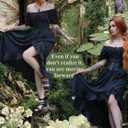 Scarlet Darkness Renaissance Dress Women Cottagecore Corset Dress Ruffle Maxi Dress with Pockets (Black, S)