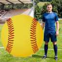 Capoda 3.9 ft Large Softball Party Signs Decoration Sports Cardboard Cutout Stand up Backdrop for Softball Birthday Decor Balls Photo Viewing Events Game Day Celebrations Supplies