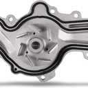 AULINK AW6348 Water Pump (W/Double-Row Sprocket;Engine 3.5L 3.7L) For 2011-2019 Ford Edge Fusion Flex Explorer Taurus,2011-2019 Lincoln MKS MKZ MKT MKX,MAZDA 6 CX9