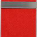 Cigarette Case Cigarette Case Hold 20 Cigarettes Stainless Steel Smoker Women Cigarettes Case (Black) (Red)
