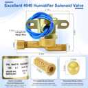 Humidifier Solenoid Valve 24V 4040 fit for Aprilaire 600 550 400 500 700 560 600M 700M 768 760A 568 560A Brass 24V Humidifier Water Solenoid Valve 4040 prime&swift