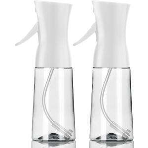 Continuous Spray Bottle, Hair Spray Bottle, Plants Water Spray Mist Bottle, Ultra-Fine Spray Bottle for Hair, Skincare, Plant Care, Pet Grooming, Cleaning, 2 Pcs (6.8 Oz White)-Christmas