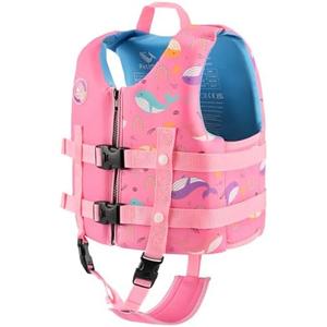 Pottwal Swim Vest for Kids - Swim Jacket for 1-2 Years (24-33LBS) - Buoyancy Aid Made of Neoprene & EPE - with Adjustable Crotch Strap
