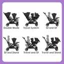 Baby Trend Sit N' Stand Double 2.0 Stroller, Dash Black