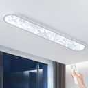 ADISUN Modern LED Ceiling Light, 47in Dimmable Linear Ceiling Light, Remote Control, Close to Ceiling Light Fixtures with 3D Cloud and Fog Design for Living Room Kitchen Dining Room (White), 1 Pack