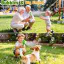 Dinosaur Bubble Toys Wand for Kids: Outdoor Toys for Toddler Boys & Girls - Garden Yard Party Bubble Fun - Automatic Bubble Maker Gift Idea