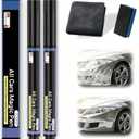Plman 2 PCS All Cars Magic Pen for Car Scratches, Magic Car Scratch Removal Pen for All Paint Colors, Clearfix Quick-dry Scratch Removal Formula for Light to Moderate Surface Scratches