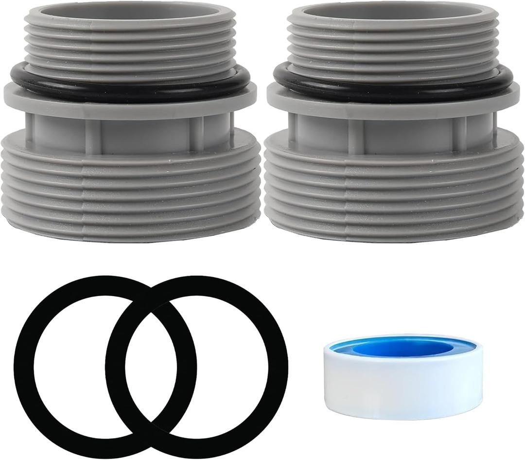 TonGass (2-Pack) 40mm to 1 1/2" Filter Hose Conversion Kit Above Ground Pool Adapter Connects 40mm Hoses to Standard 1 1/4" or 1 1/2" Filter Ports