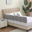 WYBITNY Bed Guard Rail for Toddlers, 75inch Foam Padded Side Rails for Queen King Twin Full Size Bed, Bedrail for Toddler Safety, Bed Railing