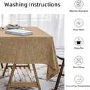 Waterproof Cotton Linen Tablecloths Rectangle Dining Table Cloth, Wipe Clean Indoor & Outdoor Table Cover for Buffet Party, Holiday Dinners and Banquets, Wrinkle Resistant54"x102" Coffee