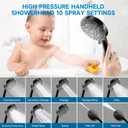 Shower Heads With Handheld Spray Combo,6" High Pressure Rain Shower Head with Filters,5" Handheld Filtered Shower Head,Black Dual Shower Head Set With 69" Stainless Steel Shower Hose