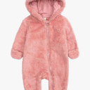 Newborn Baby Jumpsuit Hooded Fleece Rompers Long Sleeve Onesies Outwear Outfits (3-6 month)