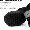 Dog Shoes for Small, Medium and Large Dogs - Waterproof for Rainy Days, Fit for Winter Snow and Hot Summer Roads, with Anti-Slip Soles for Indoor Hard Floors (Black, Size 7)