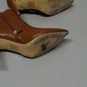 Women's Ankle Boots Middle Heel Pointed Toe Stiletto Boots, Brown, Size 6