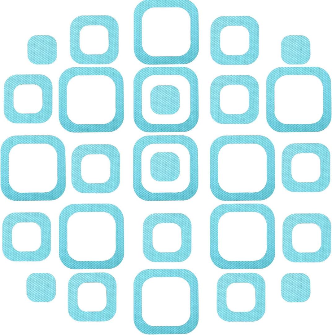 20 Pieces Adhesive Square Bath Treads Non-Slip Bathtub Stickers Non Slip Traction to Tubs Bathtub Stickers Adhesive Decals Appliques for Bath Tub Showers, Pools, Boats, Stairs (Blue)