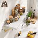 Dreamland Wall Mounted Floating Shelves Set of 2, 24x8, White&Gold