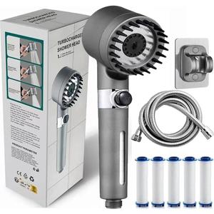 Ion Drops Filtered Showerhead with Hose - Handheld Shower Head for Enhanced Water Ionization