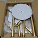 Coat Rack, Metal Freestanding Coat Rack with 8 Hooks, Sturdy Coat Tree with Natural Marble Base for Coats, Hats, Scarves and Handbags for Entryway, Hallway, Bedroom, Office,Dorm (Gold)