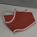 Aoxjox Women's Color Block Workout Sports Bras Fitness Lexi Lined Strappy Bra Athletic Yoga Crop Tank (Burgundy/ Woodrose, Small)