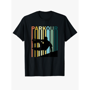 Vintage Style Parkour Silhouette T-Shirt Size S