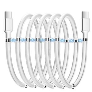 AICase Magnetic Charging Cable, Type C to Type C (3.3 FT) Super Organized Charging Magnetic Absorption Nano Data Cable for Samsung S23/S22/S21/S20 Ultra, MacBook Pro/Air, iPad Pro 12.9 11 Air Mini