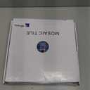 11.5 Sq.Ft Iridescent Cobalt Blue Glass Mosaic Tiles, 12.9" Sheets (10-Pack), Waterproof Mesh-Mounted for Swimming Pool & Shower Floor, Grout Required (Not Peel and Stick), 4mm Dark Blue